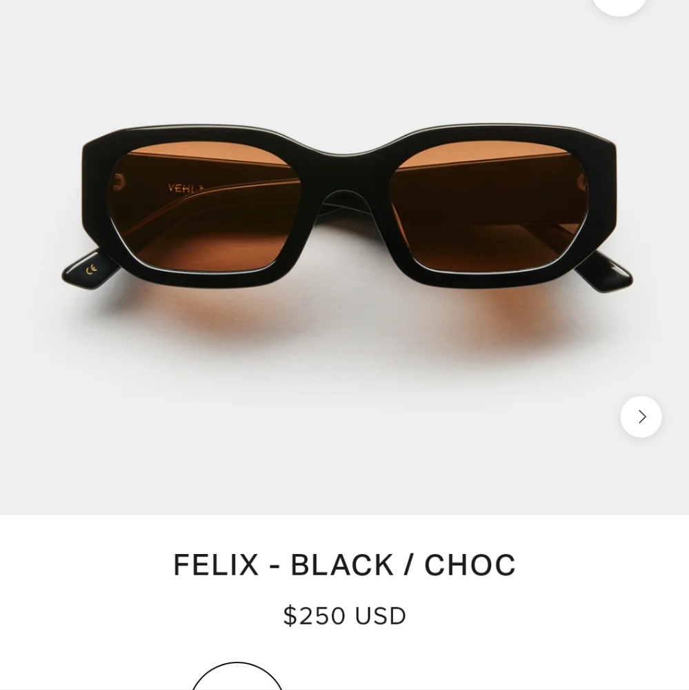 VEHLA Felix Black Frame with Brown Lenses Sunglasses